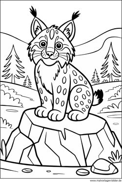 Luchs Malvorlage gratis drucken