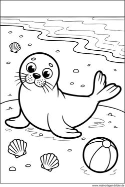 Robbe Ausmalbild ausdrucken