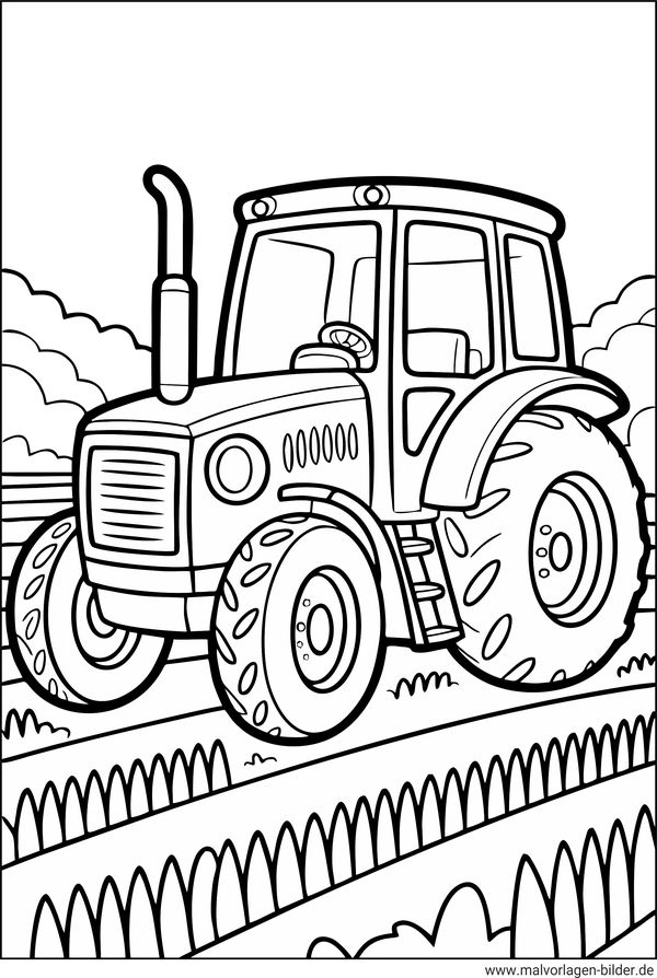 Traktor Malvorlage