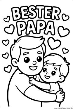 Bester Papa Ausmalbild drucken und ausmalen