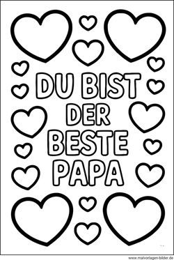 Du bist der beste Papa Vorlage zum Ausmalen
