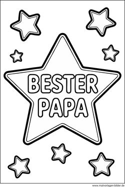 Stern Bester Papa Ausmalbild