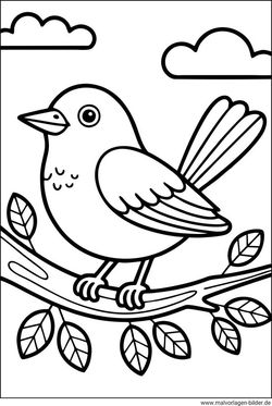 Vogel Malvorlage ausdrucken