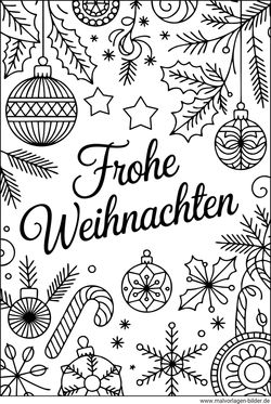 Schriftzug Frohe Weihnachten PDF Vorlage