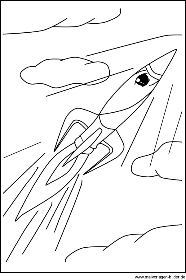 ausmalbilder kinder rakete  x13 ein bild zeichnen