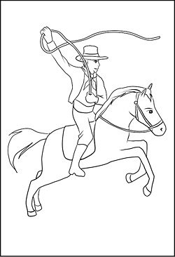 Cowboy auf seinem Pferd