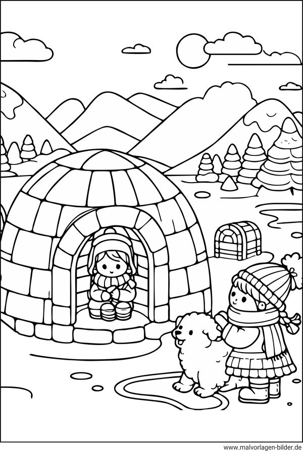 Iglu Ausmalbild