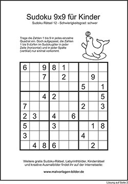 Sudoku 9x9 schwer